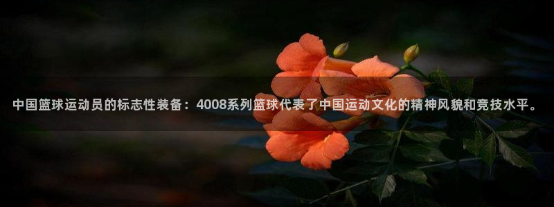 意昂5Kgame体育官网登录：中国篮球运动员的标志性装备：4008系列篮球代表了